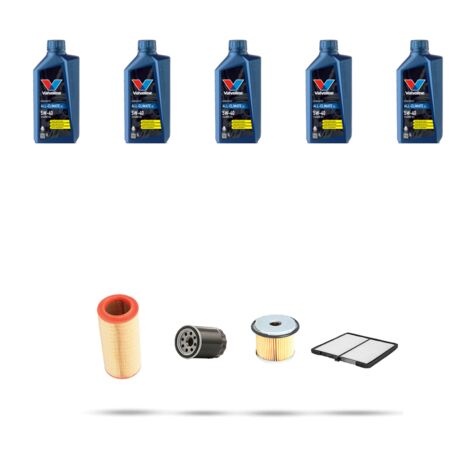 Kit tagliando 4 FILTRI e 5L OLIO compatibile con Citroen Xsara 1.8 turbo Diesel 66kw dal 1997