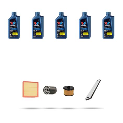 Kit tagliando 4 FILTRI e 5L OLIO compatibile con Citroen Xsara 1.9 Diesel 51kw dal 2001