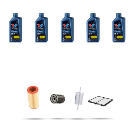 Kit tagliando 4 FILTRI e 5L OLIO compatibile con Citroen Xsara 2.0i 97kw dal 1998