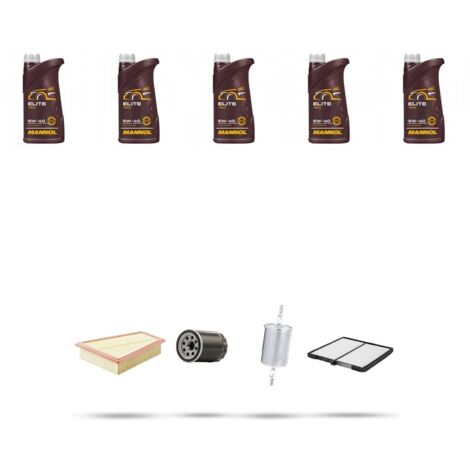 Kit tagliando 4 FILTRI e 5L OLIO compatibile con Citroen Xsara Coupe 2.0i 120kw dal 1997