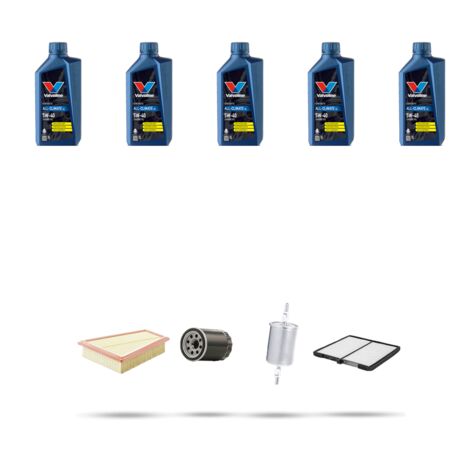 Kit tagliando 4 FILTRI e 5L OLIO compatibile con Citroen Xsara Coupe 2.0i 120kw dal 1997