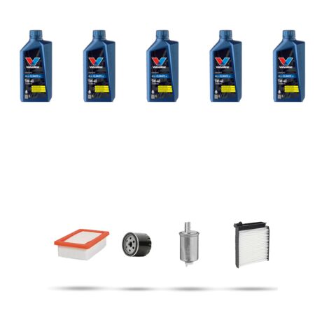 Kit tagliando 4 FILTRI e 5L OLIO compatibile con Dacia Sandero 1.5 dci 55kw dal 2010