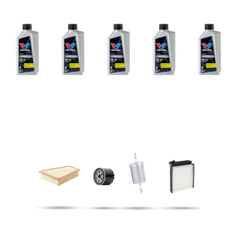 Kit tagliando 4 FILTRI e 5L OLIO compatibile con Dacia Sandero 1.6 77kw dal 2011