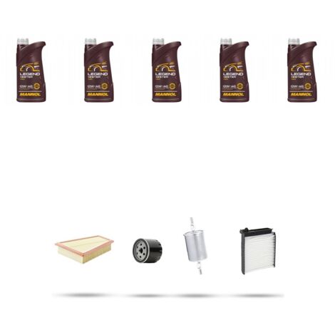 Kit tagliando 4 FILTRI e 5L OLIO compatibile con Dacia Sandero 1.6 77kw dal 2011