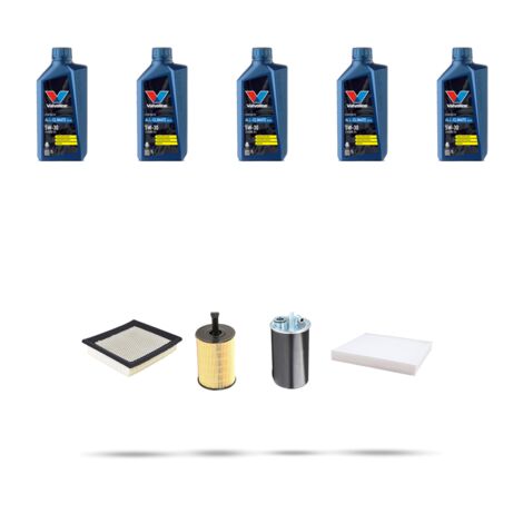 Kit tagliando 4 FILTRI e 5L OLIO compatibile con Dodge Avenger 2.0 CRD 103kw dal 2007