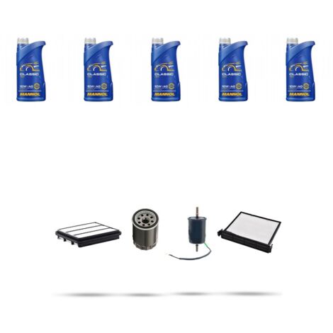 Kit tagliando 4 FILTRI e 5L OLIO compatibile con Dr 5 1.6 CNG 80kw dal 2006