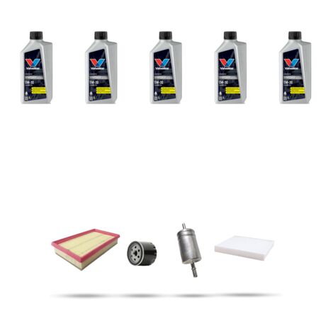 Kit tagliando 4 FILTRI e 5L OLIO compatibile con Fiat 500X 1.3 GSE 110kw dal 2018