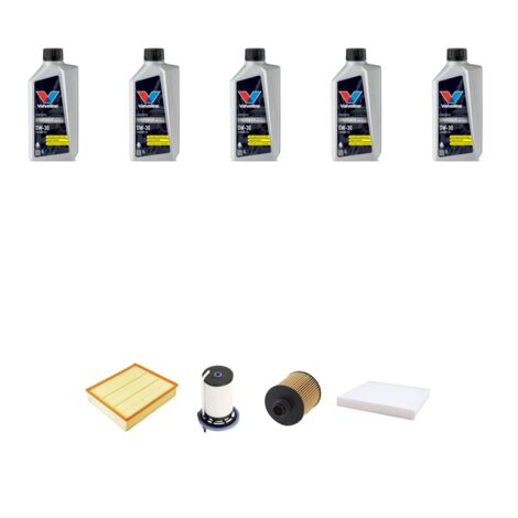 Kit tagliando 4 FILTRI e 5L OLIO compatibile con Fiat 500X 2.0 MultiJEt CRD 103kw dal 2014