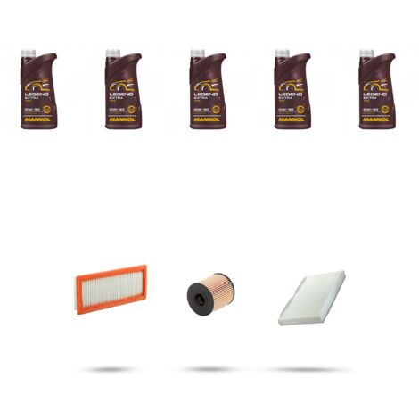 Kit tagliando 4 FILTRI e 5L OLIO compatibile con Fiat Grande Punto 1.9 Multijet 85kw dal 2006