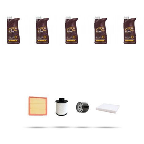 Kit tagliando 4 FILTRI e 5L OLIO compatibile con Fiat Multipla 1.9 MJT 88kw dal 2005