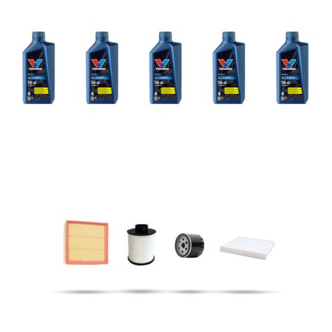 Kit tagliando 4 FILTRI e 5L OLIO compatibile con Fiat Multipla 1.9 MJT 88kw dal 2005