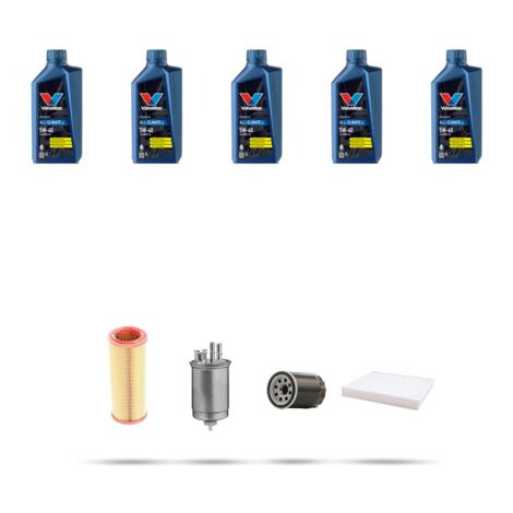 Kit tagliando 4 FILTRI e 5L OLIO compatibile con Fiat Punto II 1.9 D 44kw dal 1999