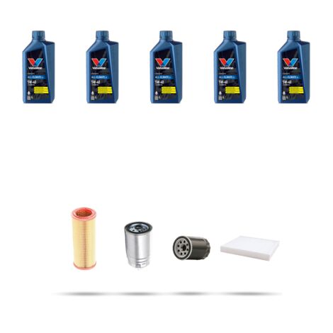 Kit tagliando 4 FILTRI e 5L OLIO compatibile con Fiat Punto II 1.9 JTD 59kw dal 1999