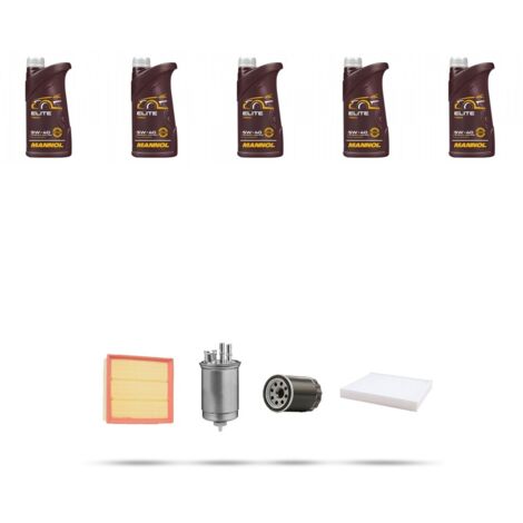 Kit tagliando 4 FILTRI e 5L OLIO compatibile con Fiat Strada (178,278) 1.9 TD 46kw dal 2000