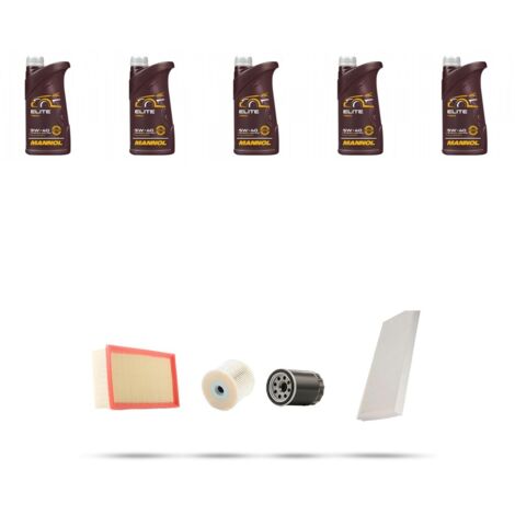 Kit tagliando 4 FILTRI e 5L OLIO compatibile con Fiat Ulysse II 2.0 JTD 16v 79kw dal 2002 al 2011