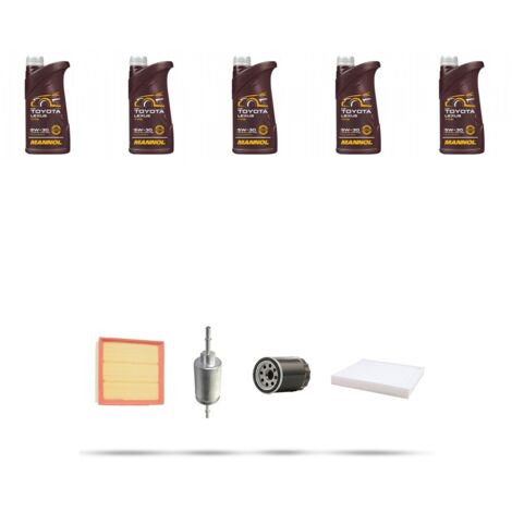 Kit tagliando 4 FILTRI e 5L OLIO compatibile con Ford Fusion 1.6 74kw dal 2002