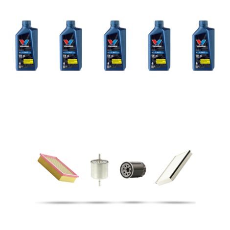 Kit tagliando 4 FILTRI e 5L OLIO compatibile con Ford Maverick II 2.3 16V 110kw dal 2004