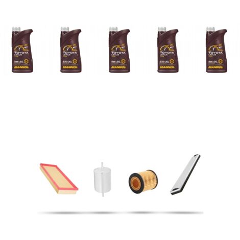 Kit tagliando 4 FILTRI e 5L OLIO compatibile con Ford Mondeo III 1.8 92kw dal 2000 dal 2007