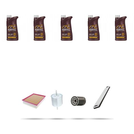 Kit tagliando 4 FILTRI e 5L OLIO compatibile con Ford Puma 1.7i 16v 92kw dal 1997