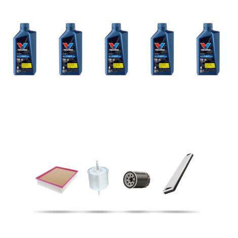 Kit tagliando 4 FILTRI e 5L OLIO compatibile con Ford Puma 1.7i 16v 92kw dal 1997