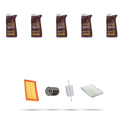 Kit tagliando 4 FILTRI e 5L OLIO compatibile con Ford Transit Connect 1.8 16V 85kw dal 2002 al 2013