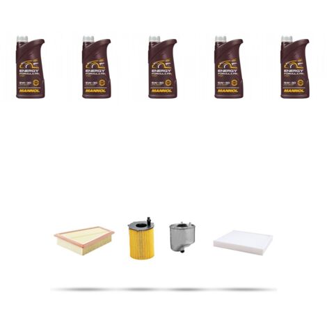 Kit tagliando 4 FILTRI e 5L OLIO compatibile con Ford Transit Tourneo Courier 1.5 TDCi 55kw dal 2014