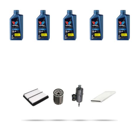 Kit tagliando 4 FILTRI e 5L OLIO compatibile con Honda Accord Coupe VII 2.0i 108kw dal 1998