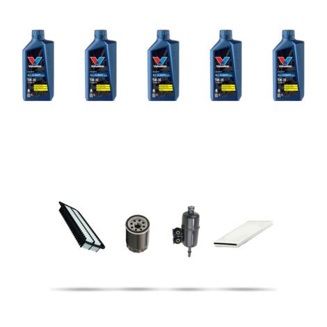 Kit tagliando 4 FILTRI e 5L OLIO compatibile con Honda Accord Coupe VII 3.0 V6 147kw dal 1998