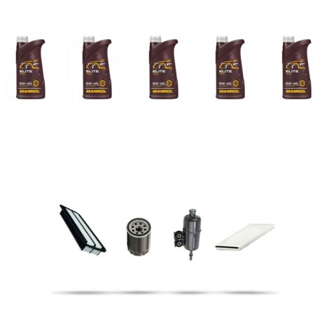 Kit tagliando 4 FILTRI e 5L OLIO compatibile con Honda Accord Coupe VII 3.0 V6 147kw dal 1998