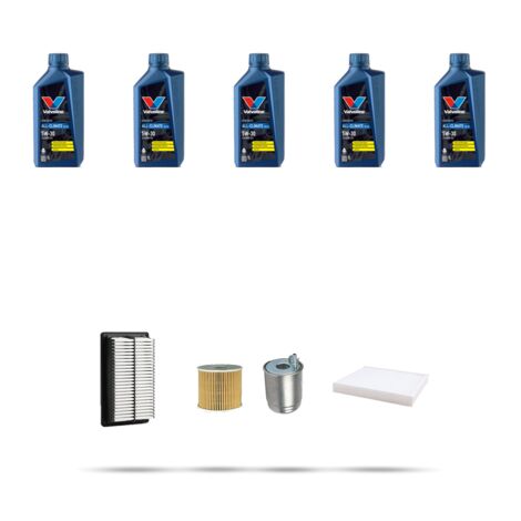 Kit tagliando 4 FILTRI e 5L OLIO compatibile con Hyundai i30 (PDE) 1.6 CRDi 70kw dal 2018