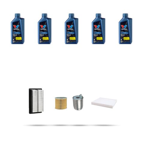Kit tagliando 4 FILTRI e 5L OLIO compatibile con Hyundai i30 (PDE) 1.6 CRDi 85kw dal 2018