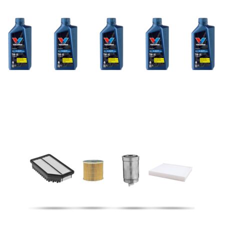 Kit tagliando 4 FILTRI e 5L OLIO compatibile con Hyundai i40 II 1.6 CRDI 100KW dal 2018