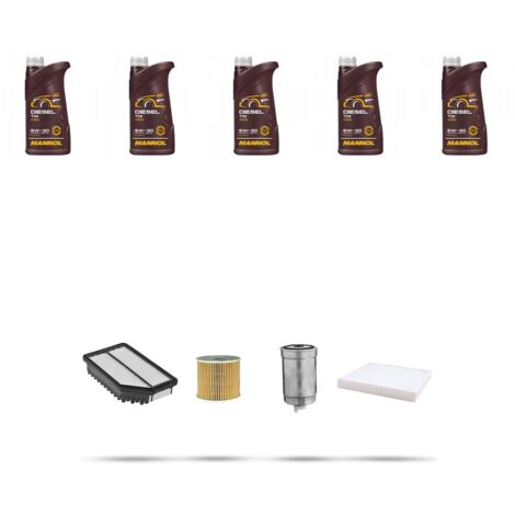 Kit tagliando 4 FILTRI e 5L OLIO compatibile con Hyundai i40 II 1.6 CRDI 100KW dal 2018