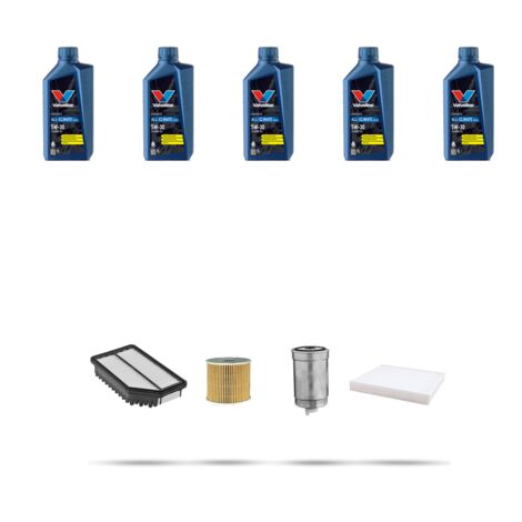 Kit tagliando 4 FILTRI e 5L OLIO compatibile con Hyundai i40 II 1.6 CRDI 85KW dal 2018