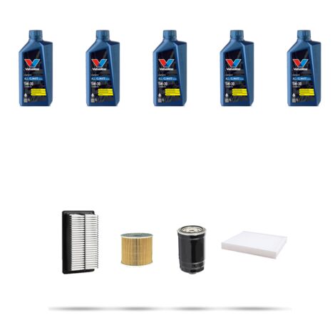 Kit tagliando 4 FILTRI e 5L OLIO compatibile con Hyundai Tucson II 1.6 CRDi 100kw dal 2018