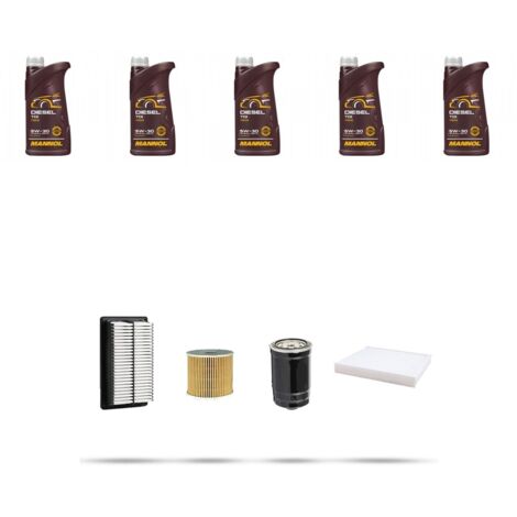 Kit tagliando 4 FILTRI e 5L OLIO compatibile con Hyundai Tucson II 1.6 CRDi 100kw dal 2018