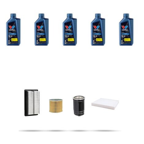 Kit tagliando 4 FILTRI e 5L OLIO compatibile con Hyundai Tucson II 1.6 CRDi Hybrid 85kw dal 2019