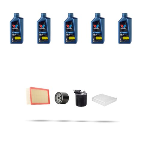 Kit tagliando 4 FILTRI e 5L OLIO compatibile con Infiniti Q30 1.5D 80kw dal 2015