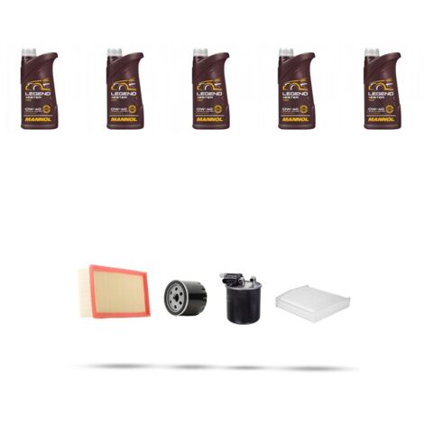 Kit tagliando 4 FILTRI e 5L OLIO compatibile con Infiniti Q30 1.5D 80kw dal 2015