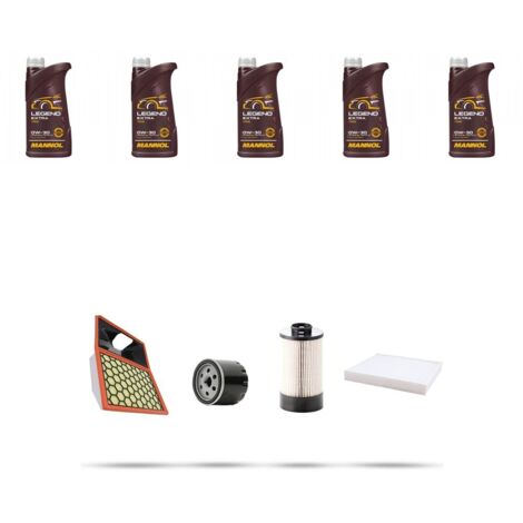 Kit tagliando 4 FILTRI e 5L OLIO compatibile con Iveco Daily VI 33S 16 2.3 E6 115KW dal 2016