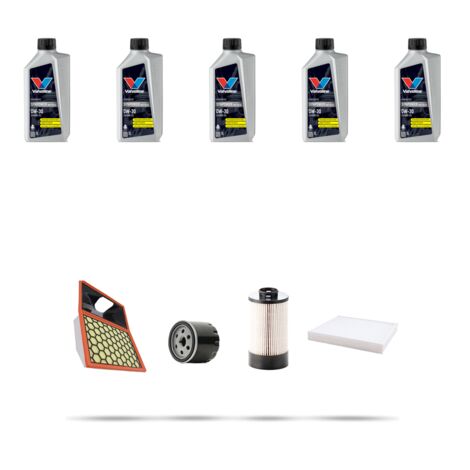 Kit tagliando 4 FILTRI e 5L OLIO compatibile con Iveco Daily VI 35C 14 2.3 E6 100KW dal 2016