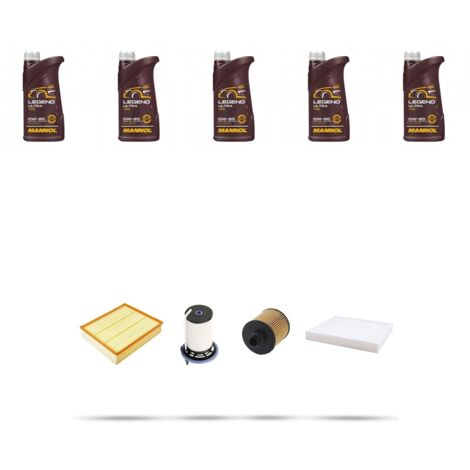 Kit tagliando 4 FILTRI e 5L OLIO compatibile con Jeep Compass II 1.6 Multijet 96kw dal 2021