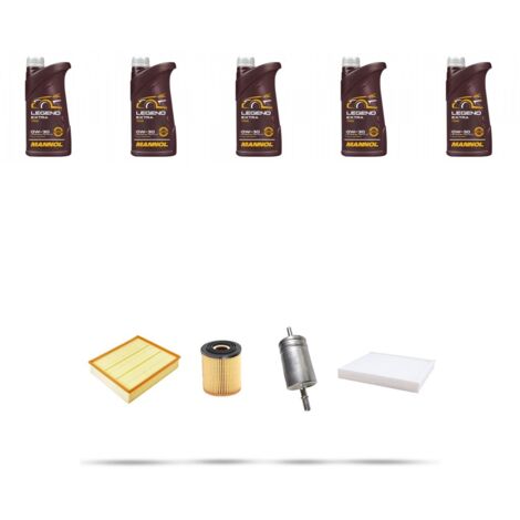 Kit tagliando 4 FILTRI e 5L OLIO compatibile con Jeep Renegade (BU) 1.6 E-torQ 81kw dal 2014