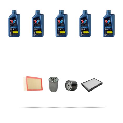Kit tagliando 4 FILTRI e 5L OLIO compatibile con Land Rover Freelander I (L314) 2.0 72kw dal 1998