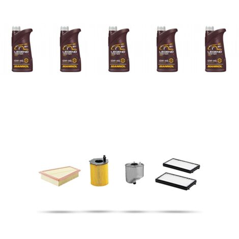 Kit tagliando 4 FILTRI e 5L OLIO compatibile con Mazda 2 (DE) 1.6 MZ-cd 70kw dal 2010