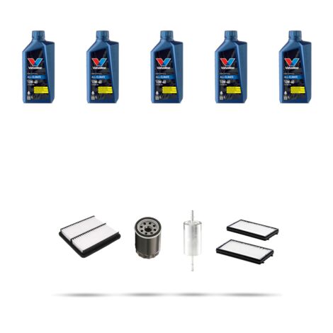 Kit tagliando 4 FILTRI e 5L OLIO compatibile con Mazda 3 (BK) 2.0 110kw dal 2003 al 2009