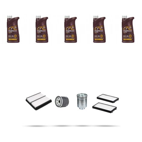 Kit tagliando 4 FILTRI e 5L OLIO compatibile con Mazda 3 (BK) 2.0 CD 105kw dal 2007 al 2009