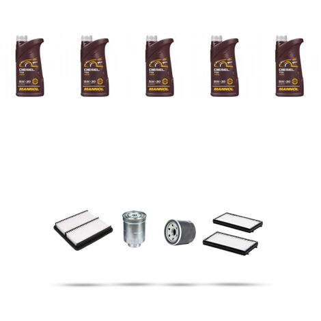Kit tagliando 4 FILTRI e 5L OLIO compatibile con Mazda 5 (CR) 2.0 CD 105kw 2005 al 2010
