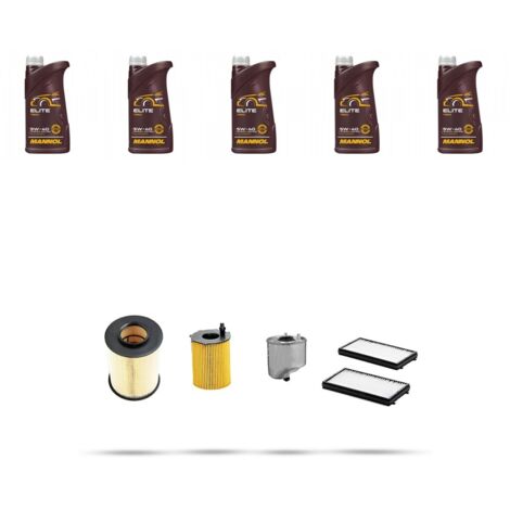 Kit tagliando 4 FILTRI e 5L OLIO compatibile con Mazda 5 (CW) 1.6 CD 85kw dal 2010