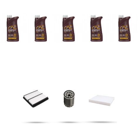 Kit tagliando 4 FILTRI e 5L OLIO compatibile con Mazda 6 (GH) 1.8 88kw dal 2008